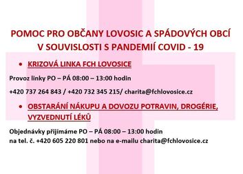 COVID - 19 - Zřízení krizové linky a pomoc občanům Lovosic a spádových obcí