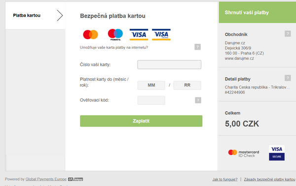 10 platba kartou