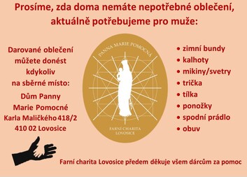 Prosba o oblečení pro muže