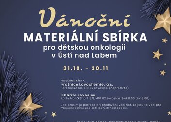 Vánoční materiální sbírka pro dětskou onkologii v Ústí nad Labem