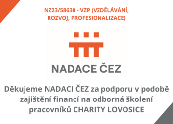 Děkujeme Nadaci ČEZ